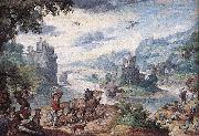 Hans Bol Landscape with the Fall of Icarus oil painting on canvas